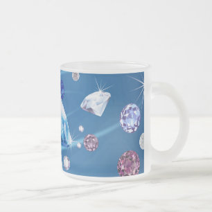 Caneca De Café Vidro Jateado Diamond Galaxy 12