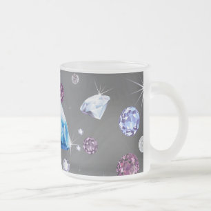 Caneca De Café Vidro Jateado Diamond Galaxy 5
