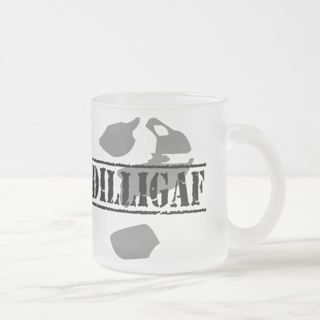 Caneca De Café Vidro Jateado DILLIGAF? Olha como eu dou…. (Direita)