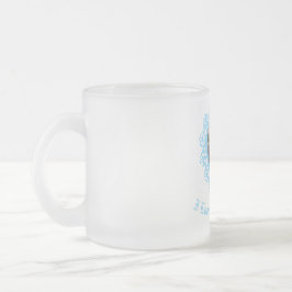 Caneca De Café Vidro Jateado Dingus Heart Lace Frame Mug