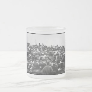 Caneca De Café Vidro Jateado Discurso de Gettysburg de Abe Lincoln: Fim da Guer