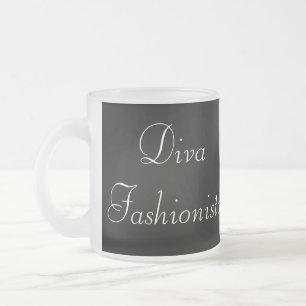 Caneca De Café Vidro Jateado Diva Fashionista Autumn Reds Mug