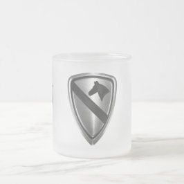 Caneca De Café Vidro Jateado Divisão de Cavalaria 1rua de Aço