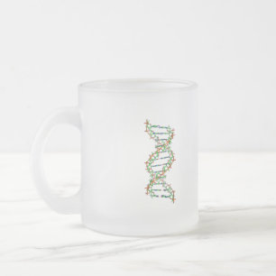 Caneca De Café Vidro Jateado DNA - Ciência/Cientista/Biologia