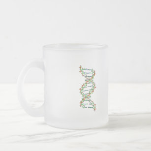 Caneca De Café Vidro Jateado DNA - Ciência/Cientista/Biologia
