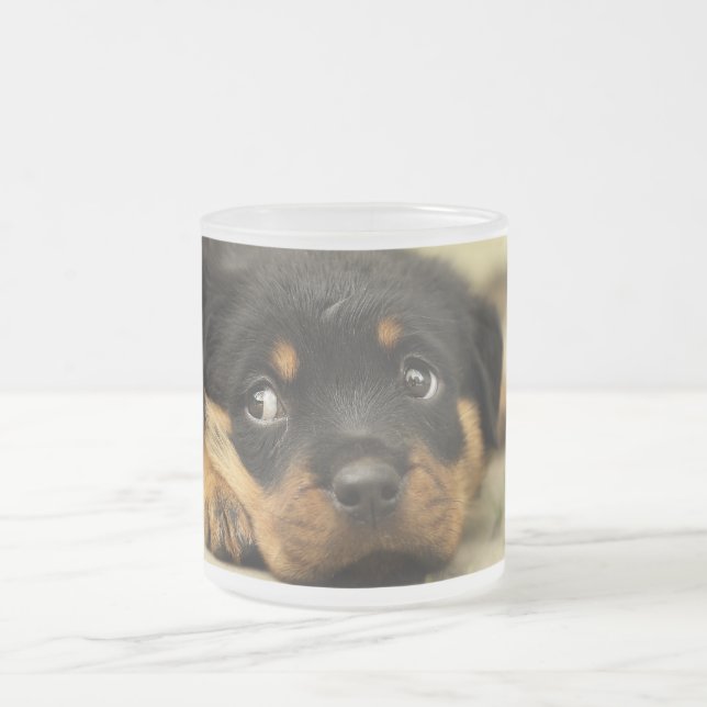 Caneca De Café Vidro Jateado Doce Cãozinho (Centro)