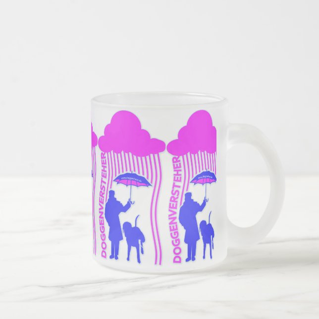 Caneca De Café Vidro Jateado Doggenversteher (Direita)