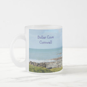 Caneca De Café Vidro Jateado Dólar Cove Cornwall Inglaterra