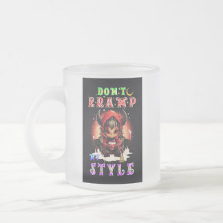 Caneca De Café Vidro Jateado Don't Kramp My Style