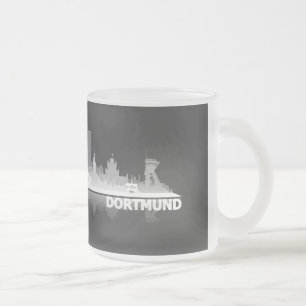 Caneca De Café Vidro Jateado Dortmund City Skyline taça