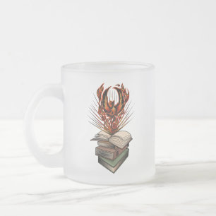 Caneca De Café Vidro Jateado Dos Livros