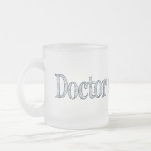 Caneca De Café Vidro Jateado Doutor em Letras