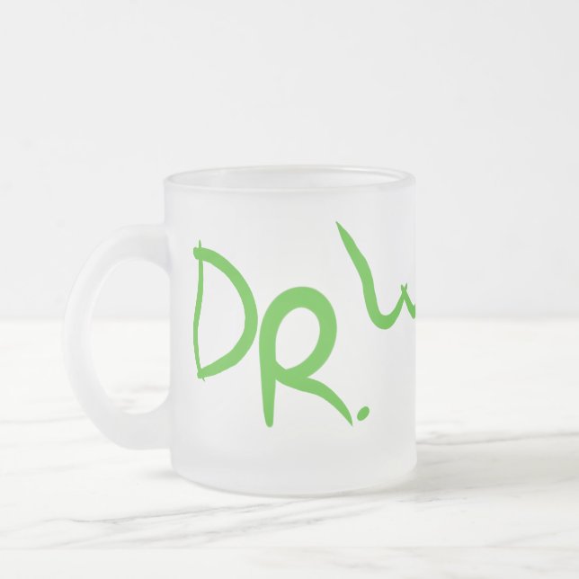 Caneca De Café Vidro Jateado Dr. Sem-fim (Esquerda)