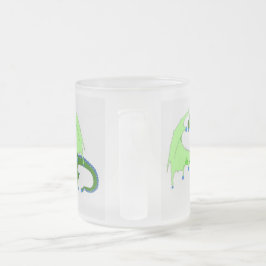 Caneca De Café Vidro Jateado dragão sapo