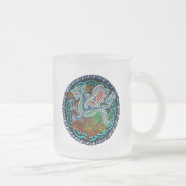 Caneca De Café Vidro Jateado Dragon celtique