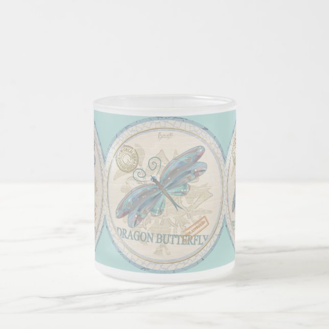 Caneca De Café Vidro Jateado Dragonfly do Escritório de Criação (Centro)
