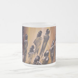 Caneca De Café Vidro Jateado E a terra disse a paz