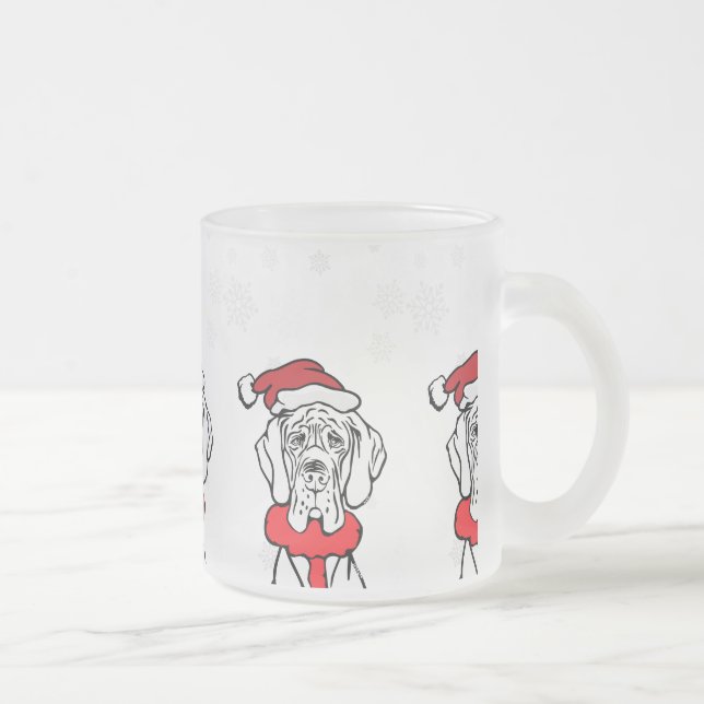 Caneca De Café Vidro Jateado É Época de Natal (Direita)