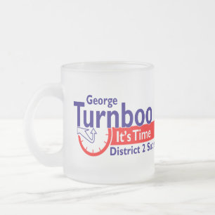Caneca De Café Vidro Jateado É hora de Turnboo Mug