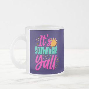 Caneca De Café Vidro Jateado É Verão Y'all-54808