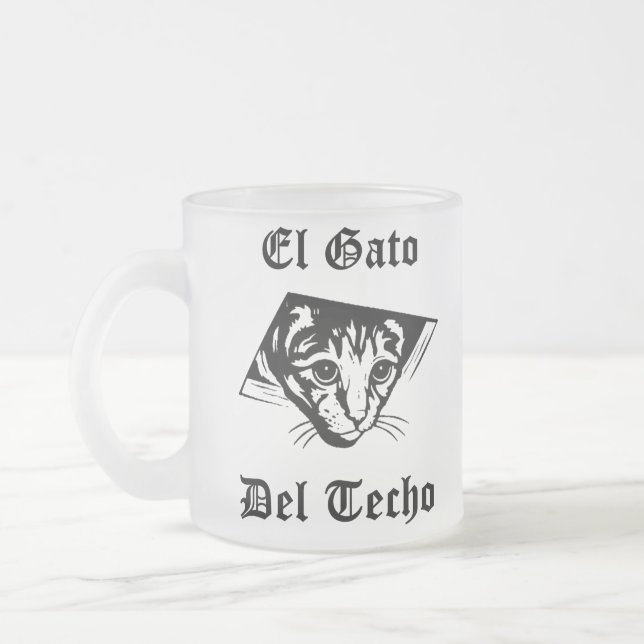 Caneca De Café Vidro Jateado EL Gato Del Techo (Esquerda)