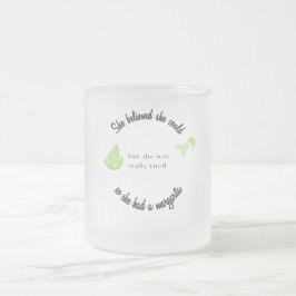 Caneca De Café Vidro Jateado Ela acreditava que poderia ter uma Margarita