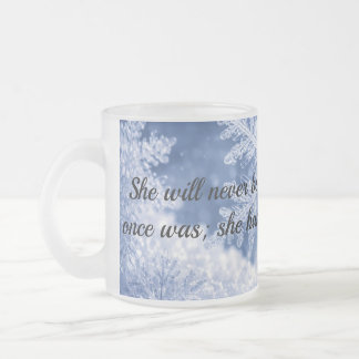 Caneca De Café Vidro Jateado Ela nunca mais será o mesmo copo de café de vidro 