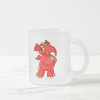 Caneca De Café Vidro Jateado Elephante vermelho alegre