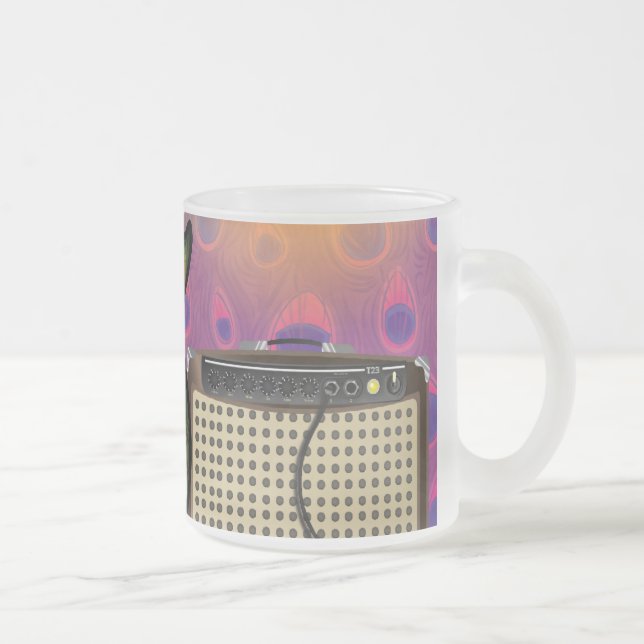 Caneca De Café Vidro Jateado Elétrico e Amp Clássico (Direita)