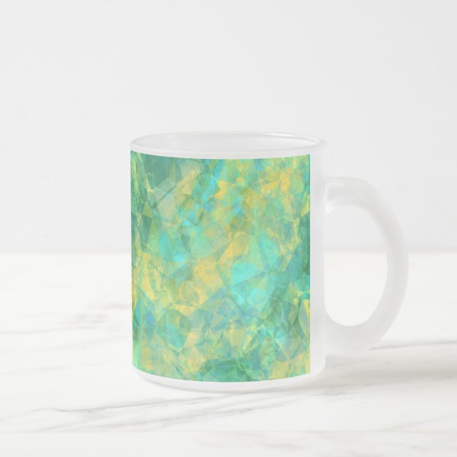Caneca De Café Vidro Jateado Emerald Green Crumpled Texture (Direita)