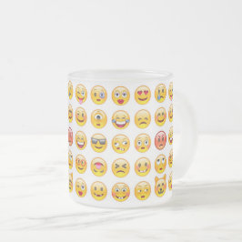 Caneca De Café Vidro Jateado emoji