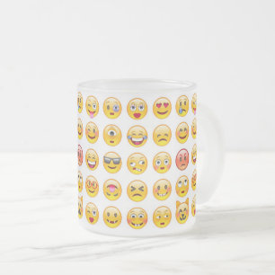 Caneca De Café Vidro Jateado emoji