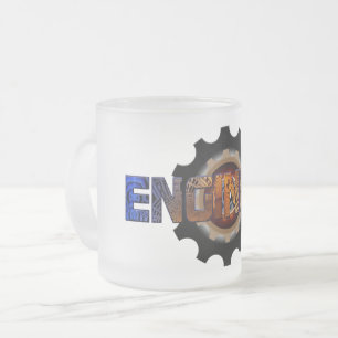 Caneca De Café Vidro Jateado Engenheiro