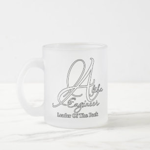 Caneca De Café Vidro Jateado Engenheiro Alpha