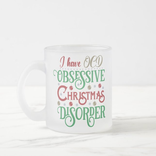 Caneca De Café Vidro Jateado Engraçado Copa de Natal com Mensagem de Feliz Nata (Esquerda)