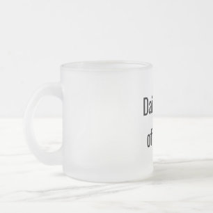 Caneca De Café Vidro Jateado Engraçado "Dose Diária do Caos"
