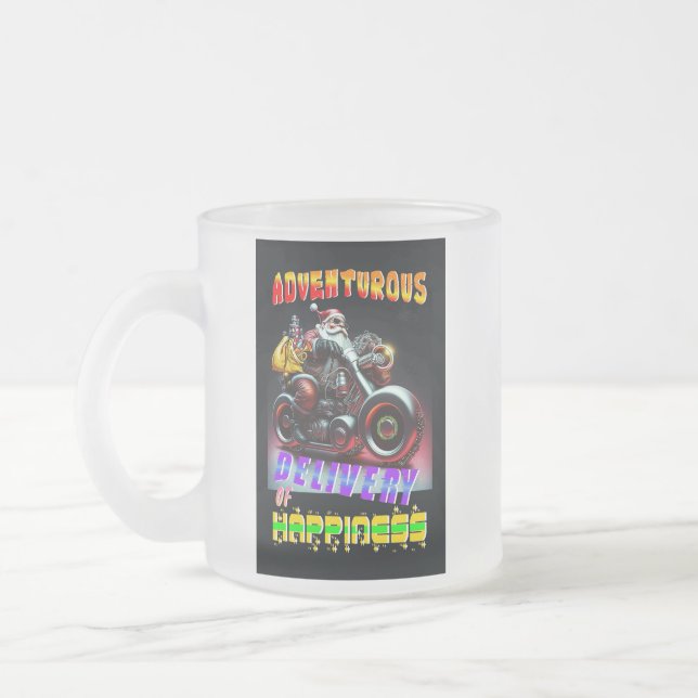 Caneca De Café Vidro Jateado Entrega Aventurada Da Felicidade (Esquerda)
