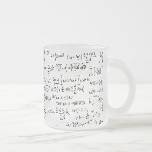 Caneca De Café Vidro Jateado Equações escritas mão //da matemática