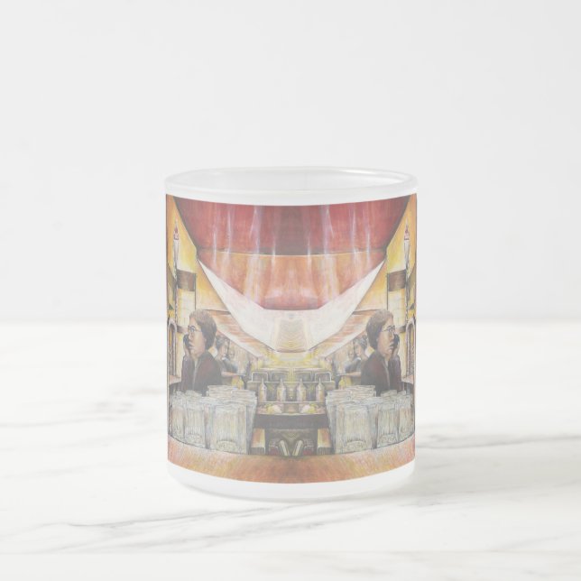 Caneca De Café Vidro Jateado Equivalente Luminoso de Emoções Passivas (Centro)