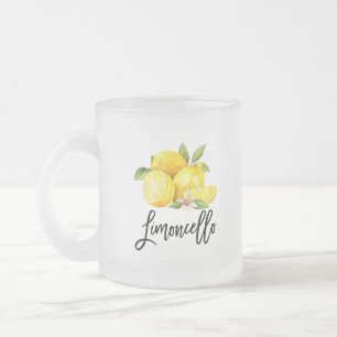 Caneca De Café Vidro Jateado Escova-Pincel Limoncello Fosco