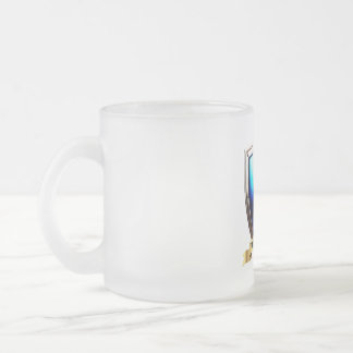 Caneca De Café Vidro Jateado Escudo de Nome Heráldico Rousseau França