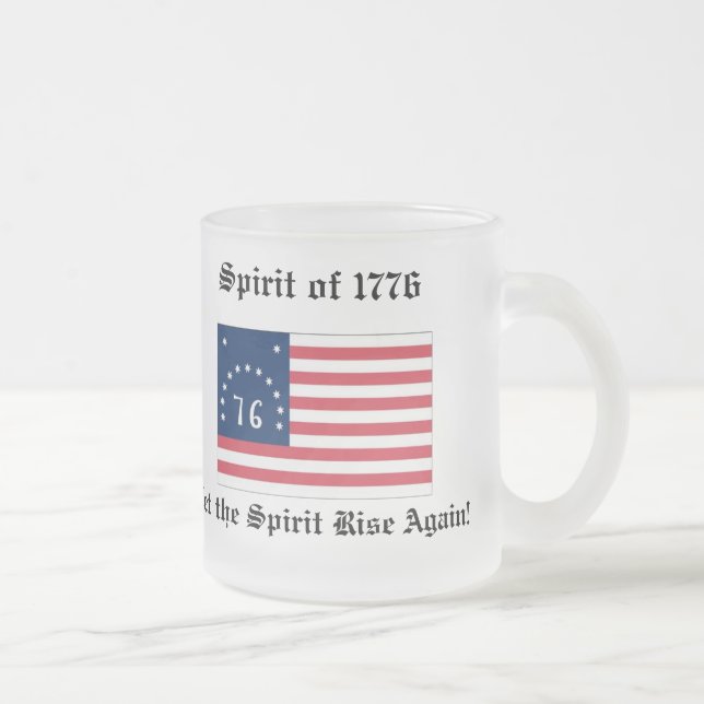 Caneca De Café Vidro Jateado Espírito de 1776 stien (Direita)