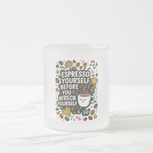 Caneca De Café Vidro Jateado Espresse-Se