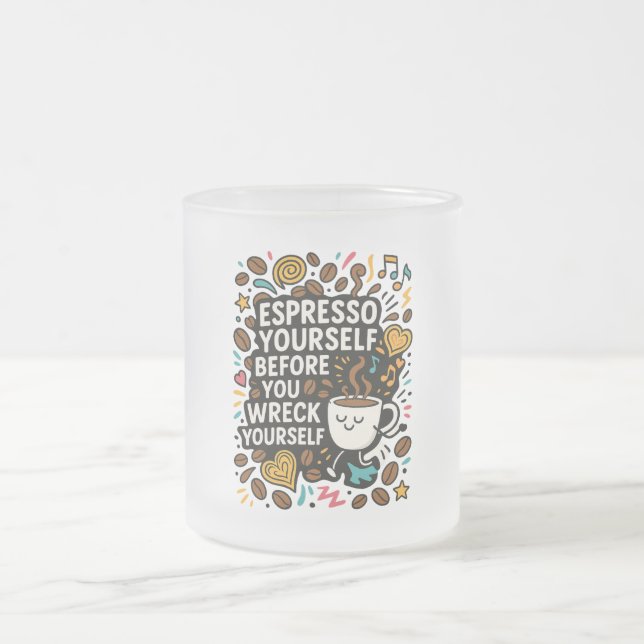 Caneca De Café Vidro Jateado Espresse-Se (Centro)