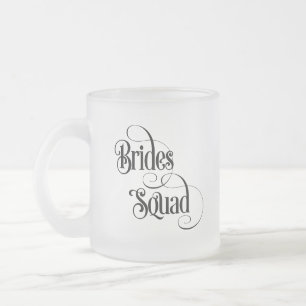Caneca De Café Vidro Jateado Esquadrão de Noivas