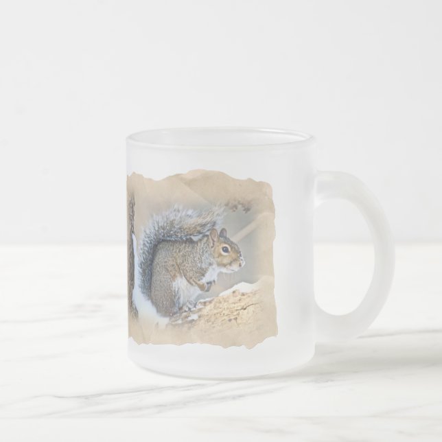 Caneca De Café Vidro Jateado Esquilo da Cinza oriental - Sciurus carolinensis (Direita)