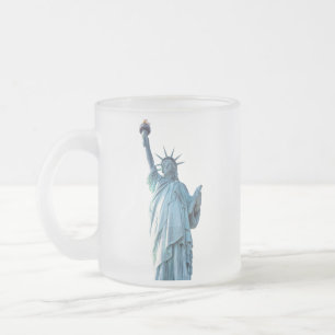 Caneca De Café Vidro Jateado Estátua da liberdade