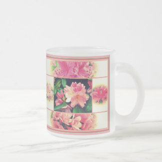 Caneca De Café Vidro Jateado Estilo Azaleas 1950