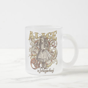 Caneca De Café Vidro Jateado Estilo de Alice Carnivale (versão Dourado)