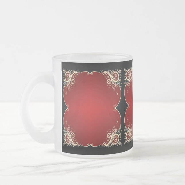 Caneca De Café Vidro Jateado Estilos Clássicos de Rolagem (Esquerda)